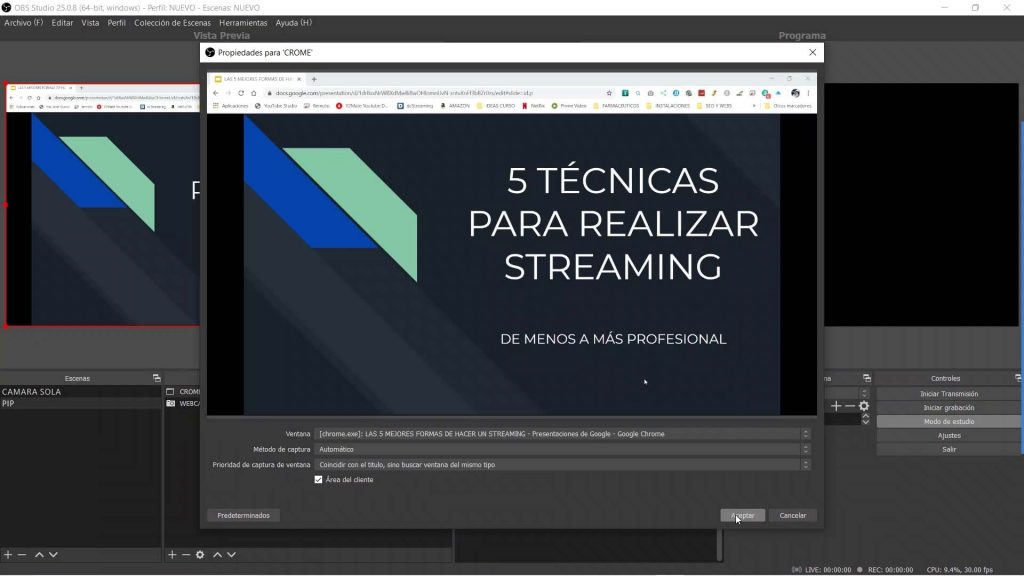 Tutorial básico Open Broadcaster